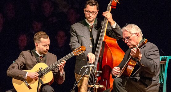 Männer, Musiker, Gitarre , chello  | © (c) Salzburger Advent, Gitarrentrio