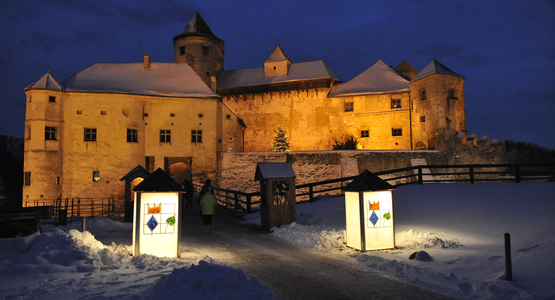 Laterne,Schnee,Burg | ©  (c) visit Burghausen