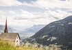 Berge,Kirche,Himmel | © (C) Hannes Niederkofler_HQ-3367 Panorama Aussicht Vellau Kirche