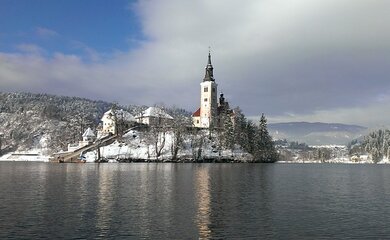 Schloss, See, Winter, Schnee | © (c) Pixabay, See in Bled