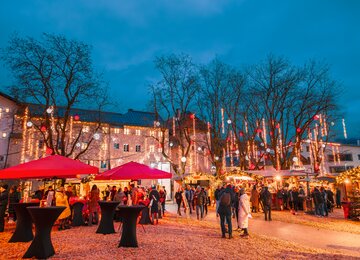 Christkindlmarkt, Bäume, Lichter | © Eröffnung Kitzbüheler Advent 22-11-2023 (c) Kitzbuehel Tourismus (6)