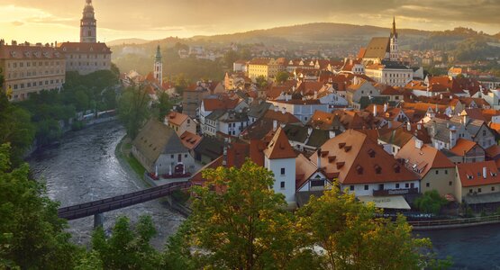 Stadt, Fluss, Kirchen, Bäume | © Krumau_Ladislav Renner (c) Czech Tourism