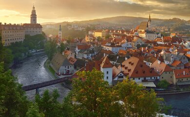 Stadt, Fluss, Kirchen, Bäume | © Krumau_Ladislav Renner (c) Czech Tourism