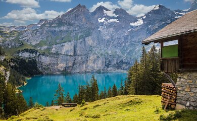 See,Hütte,Berge | © (c)Pfüderi auf Pixabay
